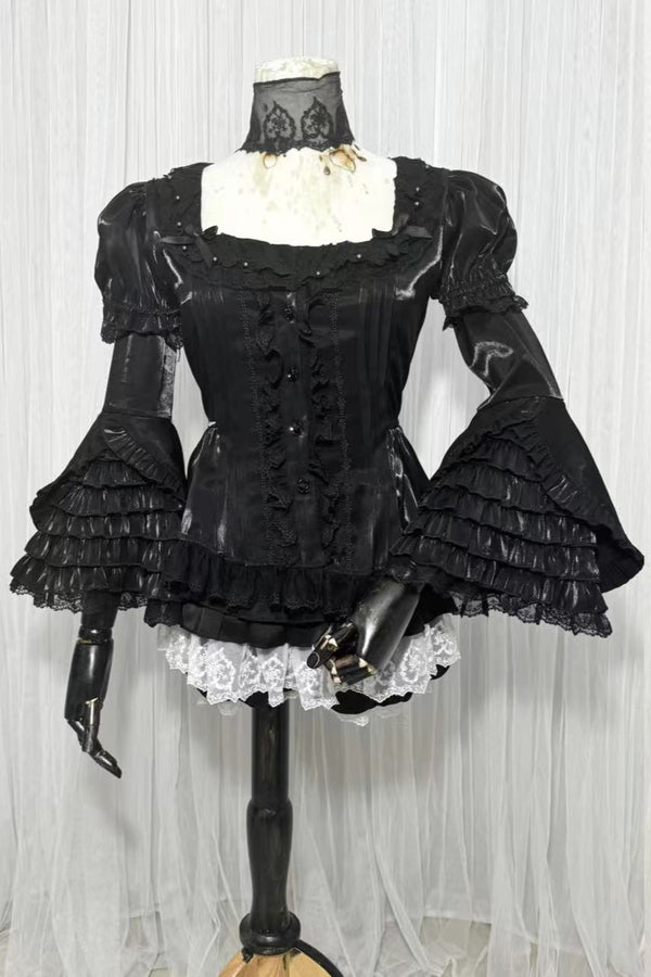 Shine Square Neck Sleeve Top