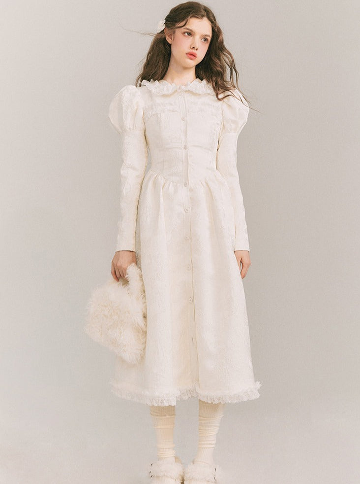 Puff Sleeve Lacre Lace Dress