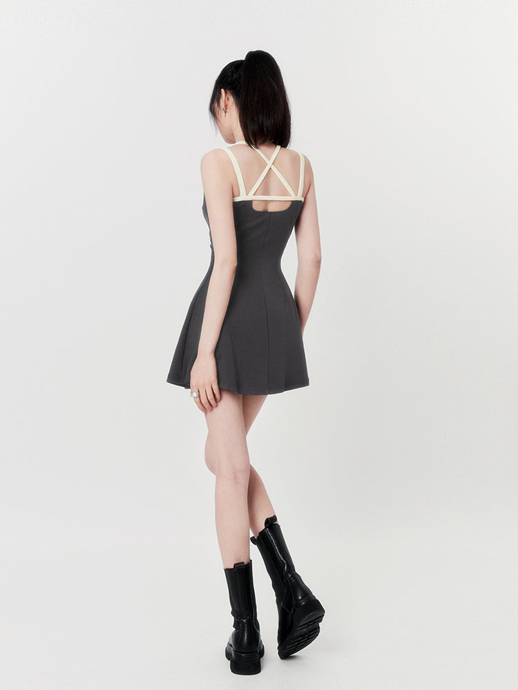 Sweet Cool American Back Cross Suspension Dress