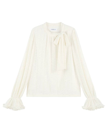 French Sweet Käbel Velvet Dress + Ribbon Neck Blouse