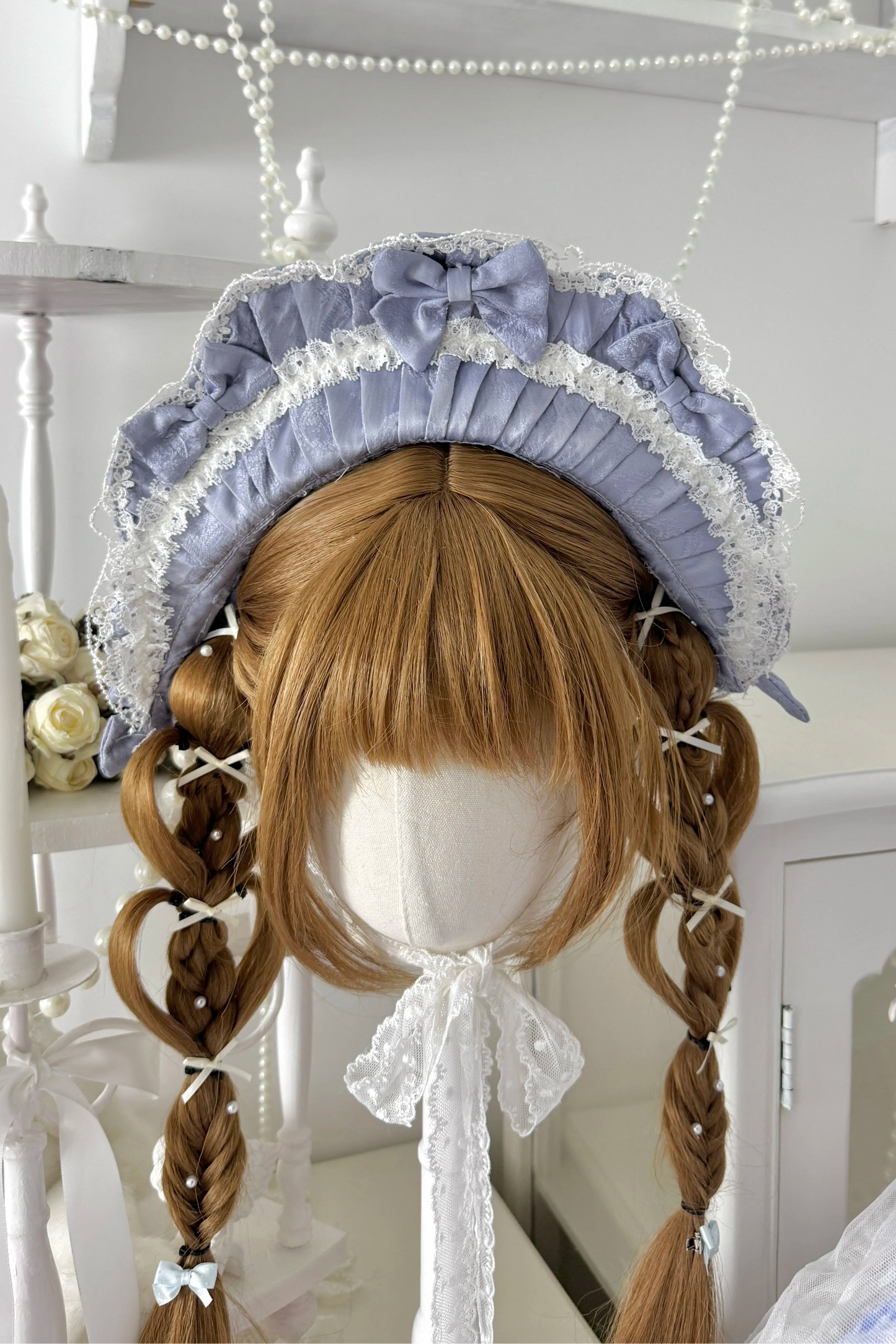[Date limite de réservation : 3 août] Bonnet de la série lolita élégante Neige sur la Seine
