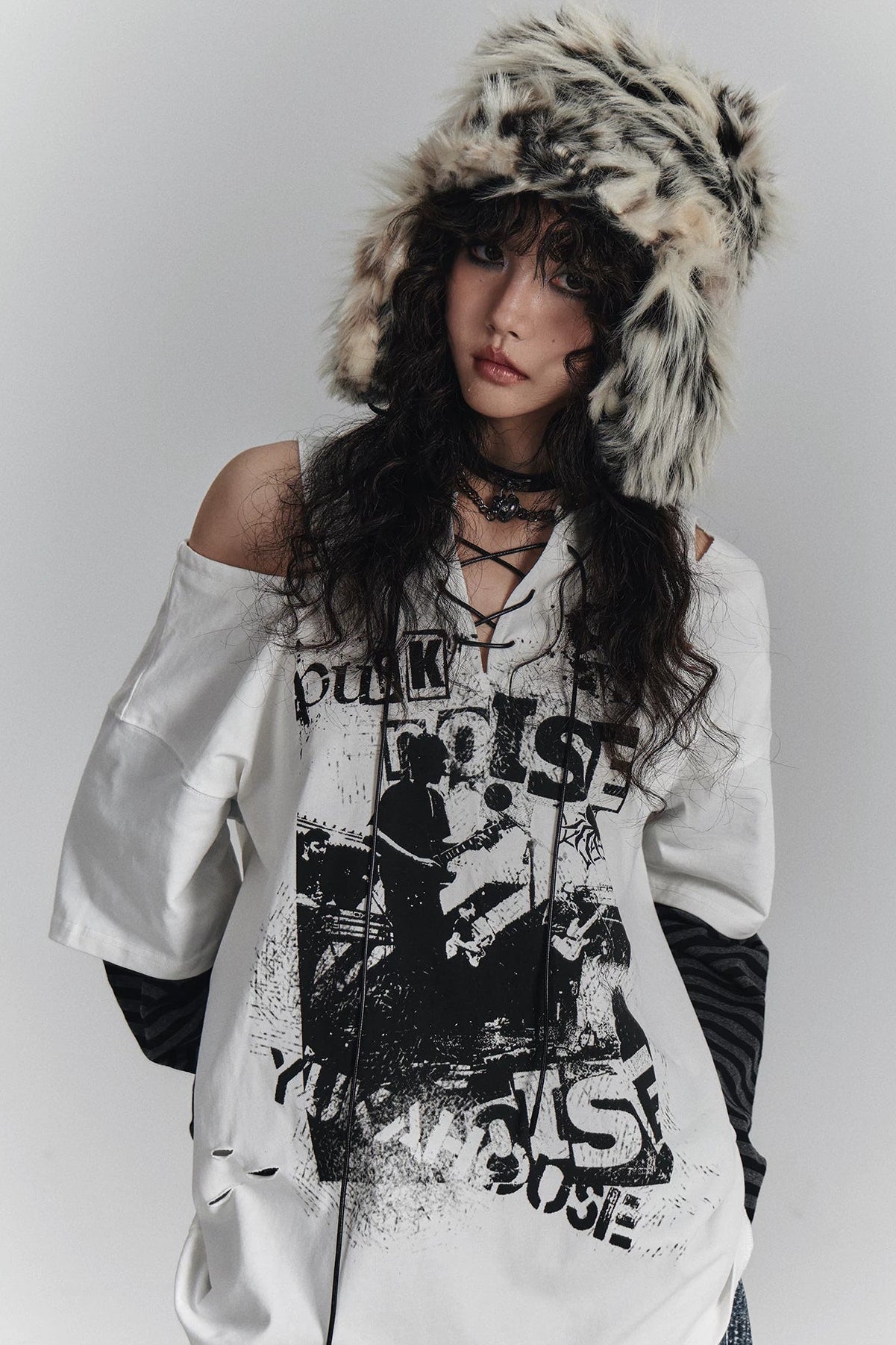 レトロダークボーダールーズトップス