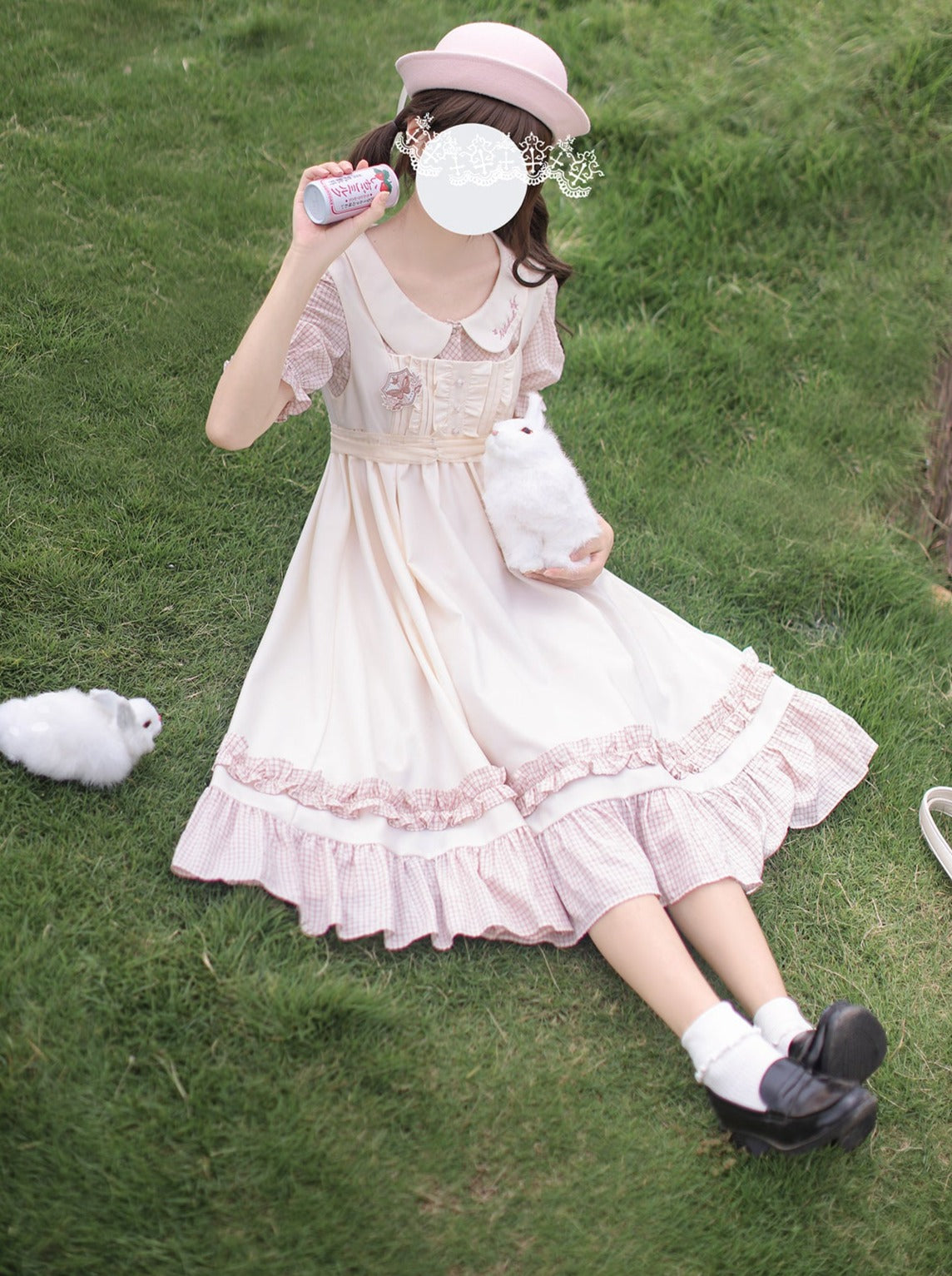 Sweet Country Girl Suspender Dress + Doll Shirt + Badge