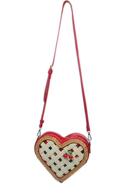 Cherry Heart Crossbody Bag