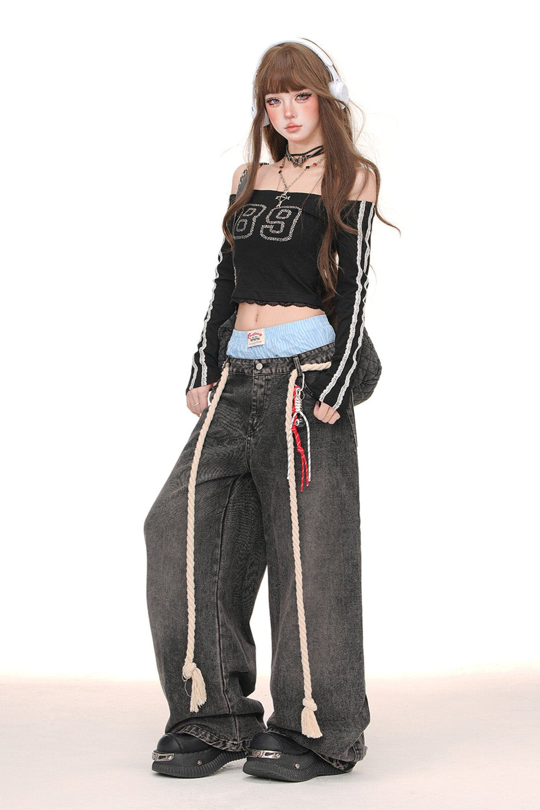 Long Leg Wide Leg Pipe Pants