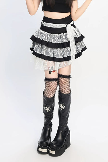 Lace Wreath Dark Sweet Skirt