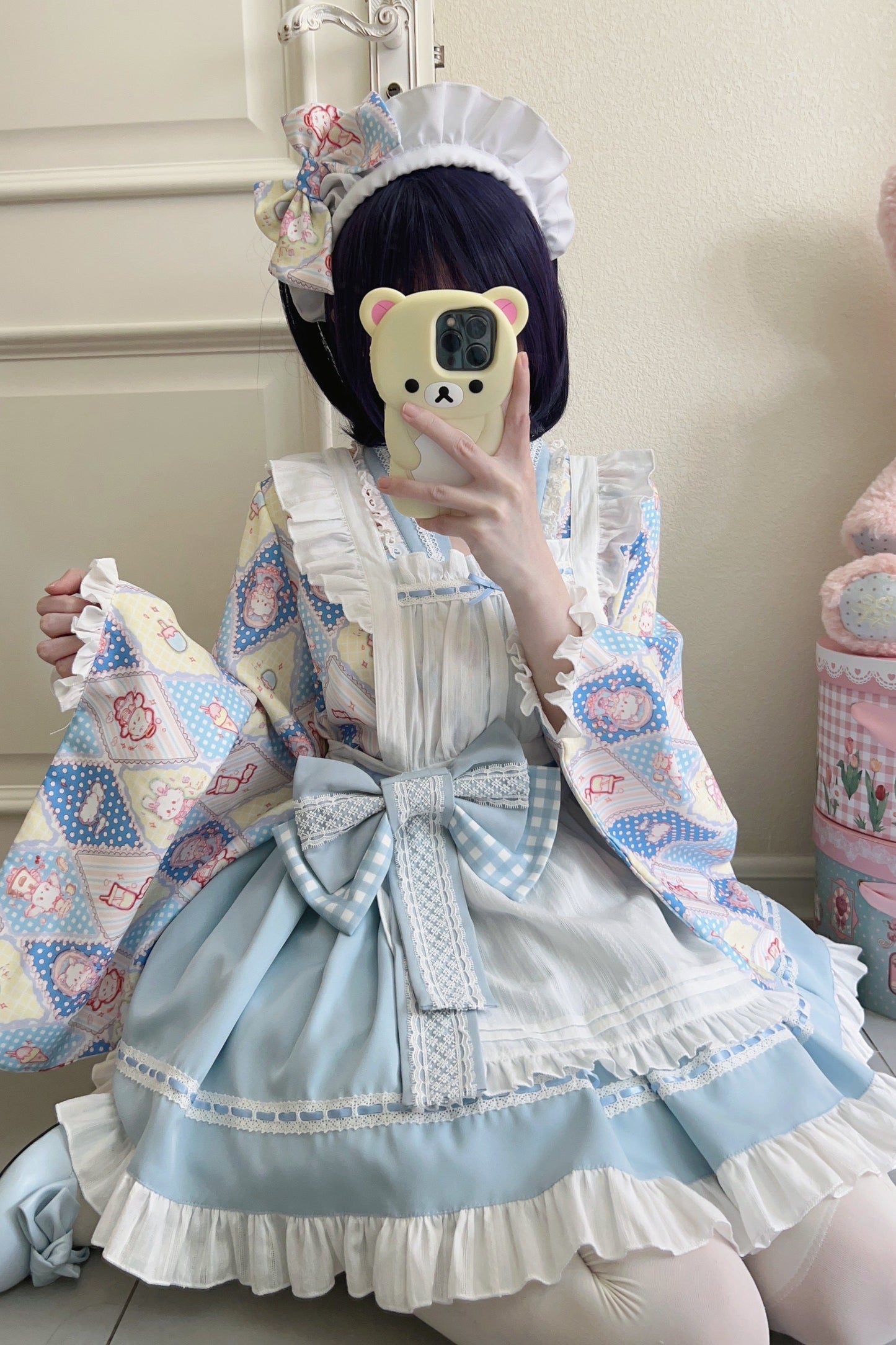 Retro Maid Cafe Japanese Lolita Set