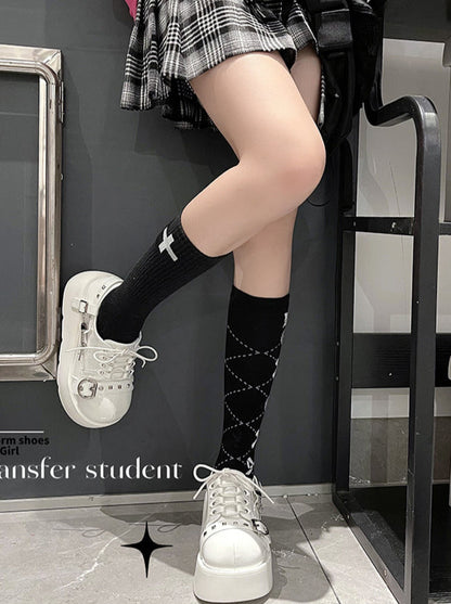 Lolita punk studded platform shoes