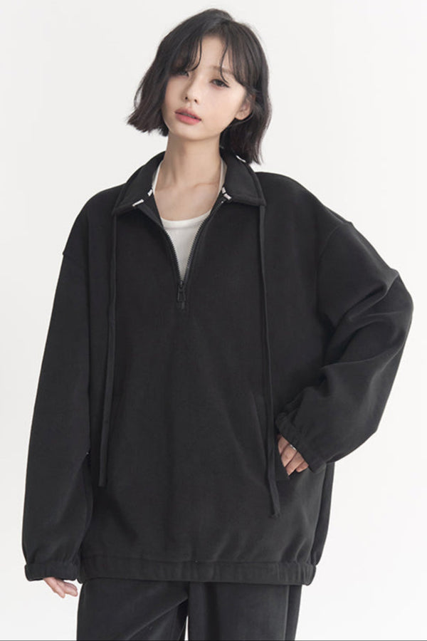 Gravity Muse: Spring/Autumn Casual Half-Zip Set