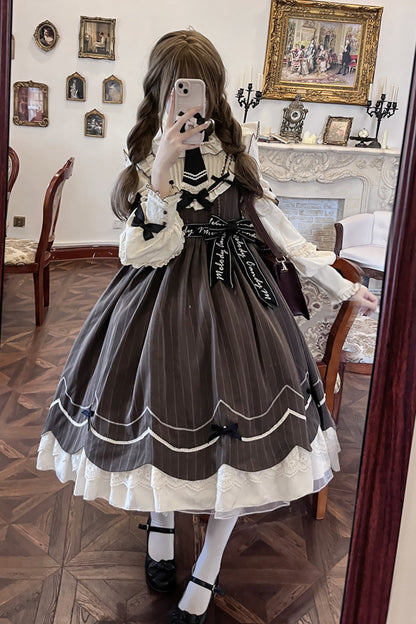 [Reservation Product] Doll Feeling Sweet Bow Ruffle Lolita Dress