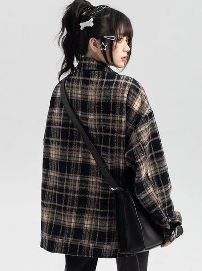 Mode Chic Check Shirt Outerwear