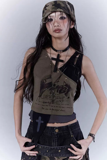 パラレルウェイストランドプリンテッドトップス