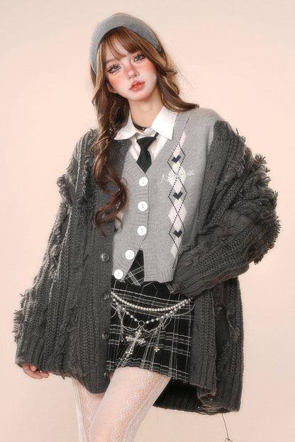 Slachinit loose cardigan jacket