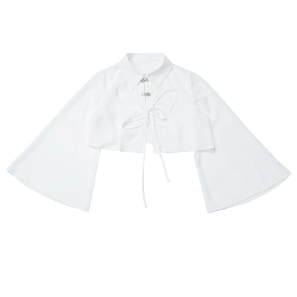 シフォンチャイナシャツ＋キャミソール＋ショートスカート＋ロングスカート＋レッグウォーマー