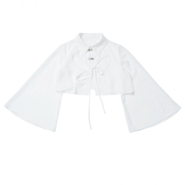 Chiffon china shirt + camisole + short skirt + long skirt + leg warmers