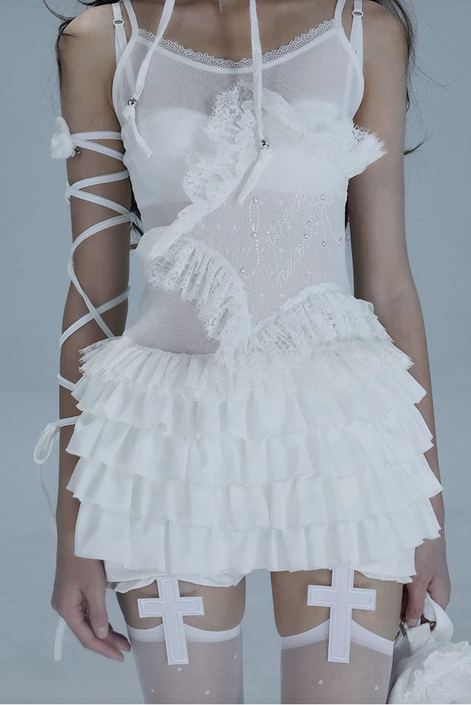 レースキャミソールバレエトップス+インナー