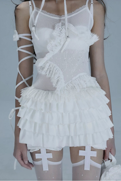 レースキャミソールバレエトップス+インナー