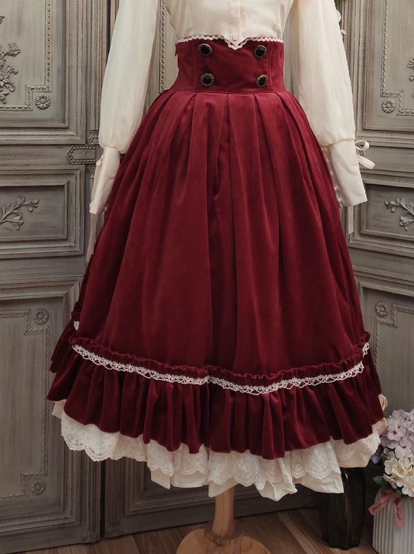 Rose Humanoid Lolita Bell Bet Elegant High Waist Fish Bouzkart [Reservation Product]