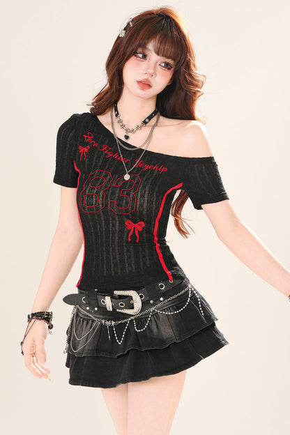 スウィートブリュレ マイクロリバーシブルTシャツ