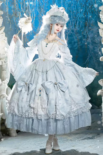 [Reservation deadline on October 8] Ice And Snow Queen Elegant Dress + Crown Head Dress