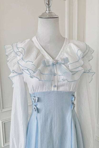 フリルエレガントロングドレス