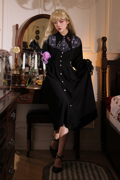 French Elegant Long Shirt Dress