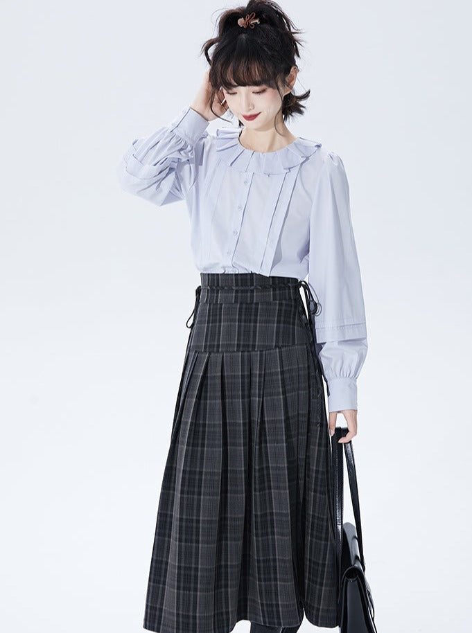 Tailor gray check sass skirt