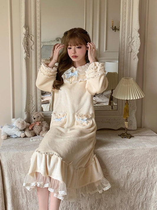法国娃娃天鹅绒织布机服装