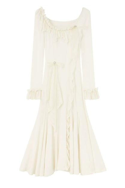 Open-Neck Fishtail Dress