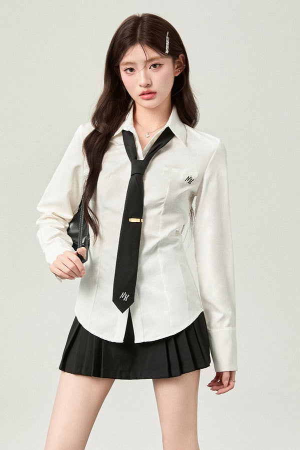 カレッジスリムフィットロングスリーブシャツ