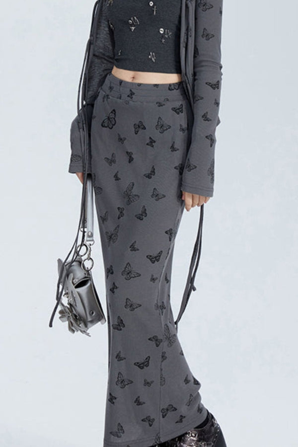 Wi -Took Hott Girl Cardigan + Skirt