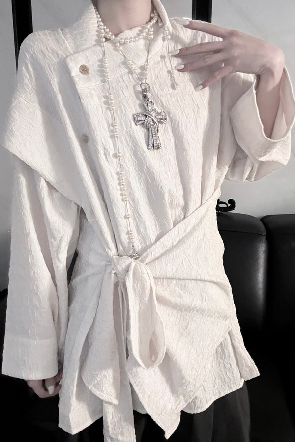 エンボスデザインゴシックルーズトップス