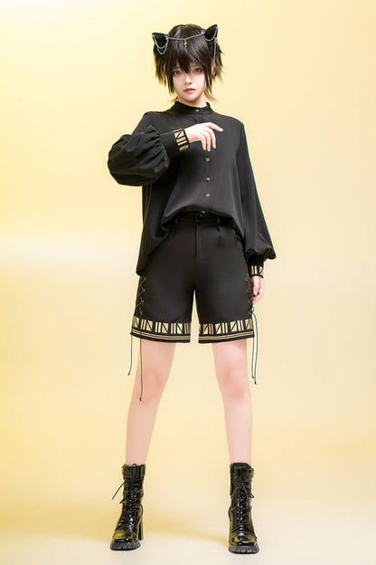 [Mar. 26, 2012 reservation deadline] Black Cat Lolita Prince Series Pharaoh Embroidery Pants