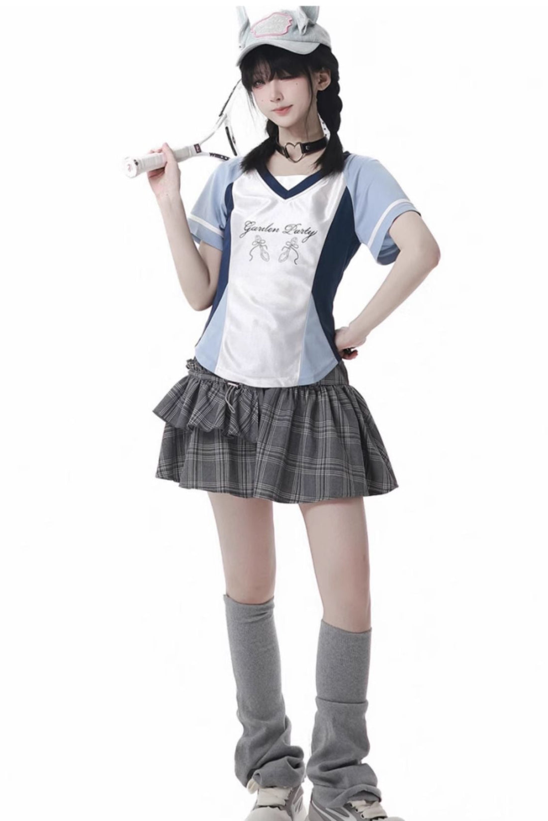 スポーティートップス＋フードトップス＋ケーキキュロット