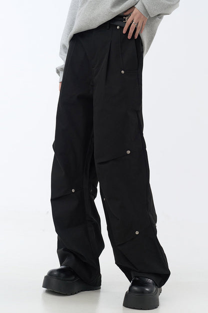 リラックスフィットプリーツレッグパンツ