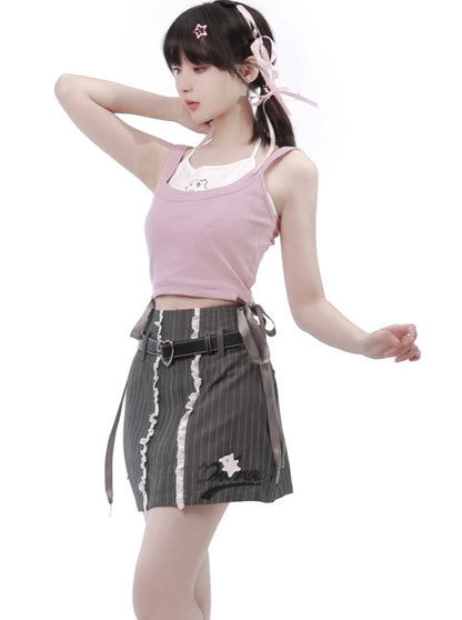 Saber Line Hake Two Piece Suspender Tops