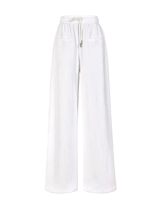 Logo vest + wide-leg casual pants