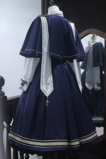 [Pre-order Deadline: August 30] Church Choir Gothic Cape Dress Set + Classical Blouse