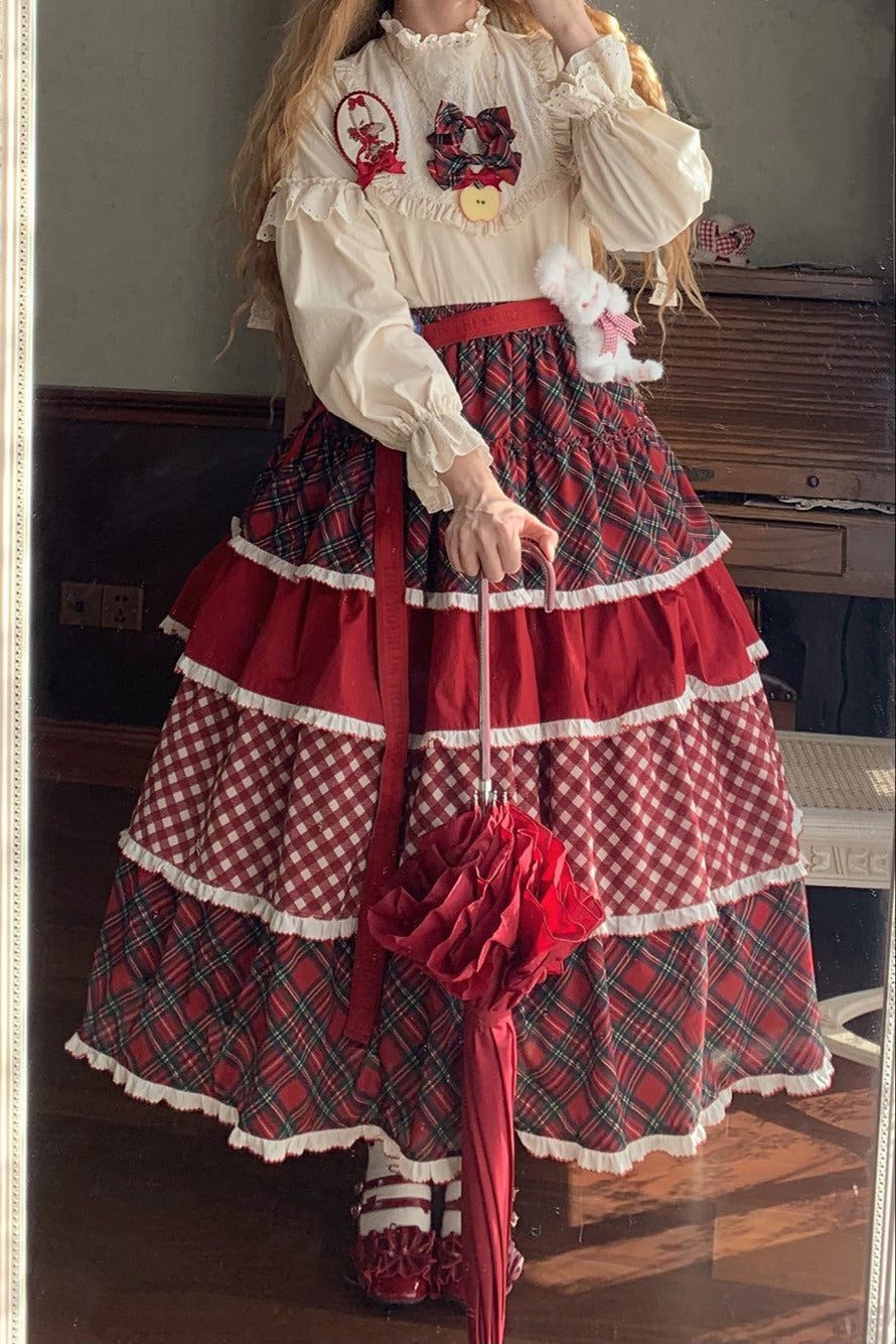 [Pre-order Deadline: January 31] Forest Berry Rabbit Multi-layer Tiered Skirt