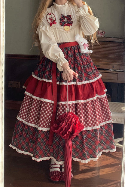 [Pre-order Deadline: January 31] Forest Berry Rabbit Multi-layer Tiered Skirt