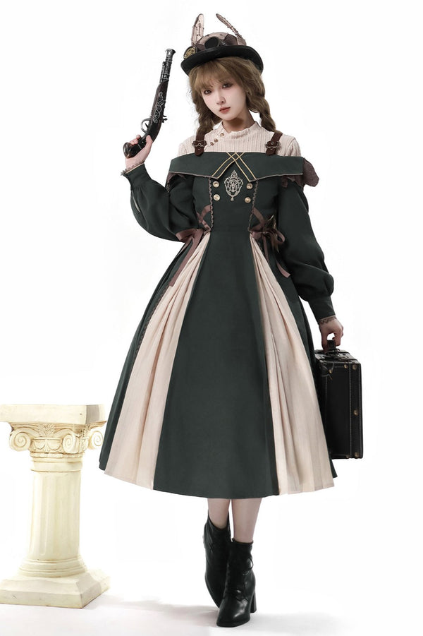 Preppy Lolita Sundress Leggings Set