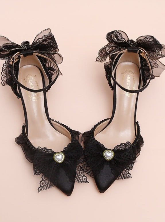 Sheer Bag Glibo Jewel Heart High Heel