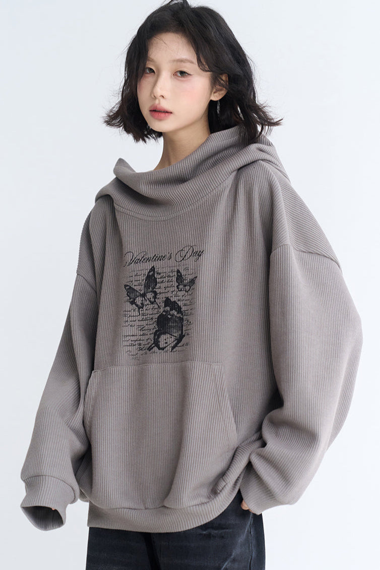 Asymmetrical Hoodie Sweatshirt