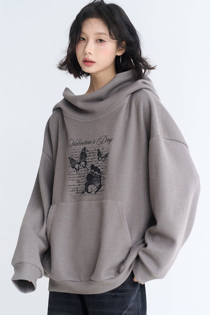 Asymmetrical Hoodie Sweatshirt