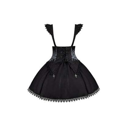 Conjunto de vestido y camisa con sujetador de muelles góticos