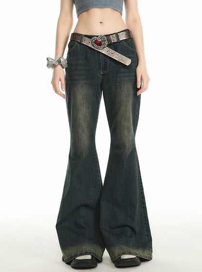 Y2K flared denim pants