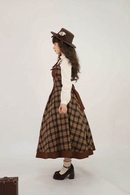 [Reservation Deadline February 3rd] Vintage Detective Series Lapel Cape + Flap Collar Jumper Skirt + Ribbon Brooch