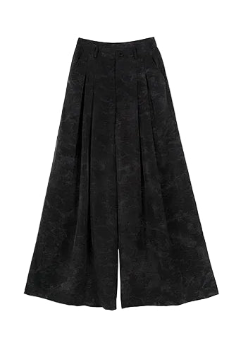 Camicia con colletto alla coreana sfumata nero scuro + pantaloni