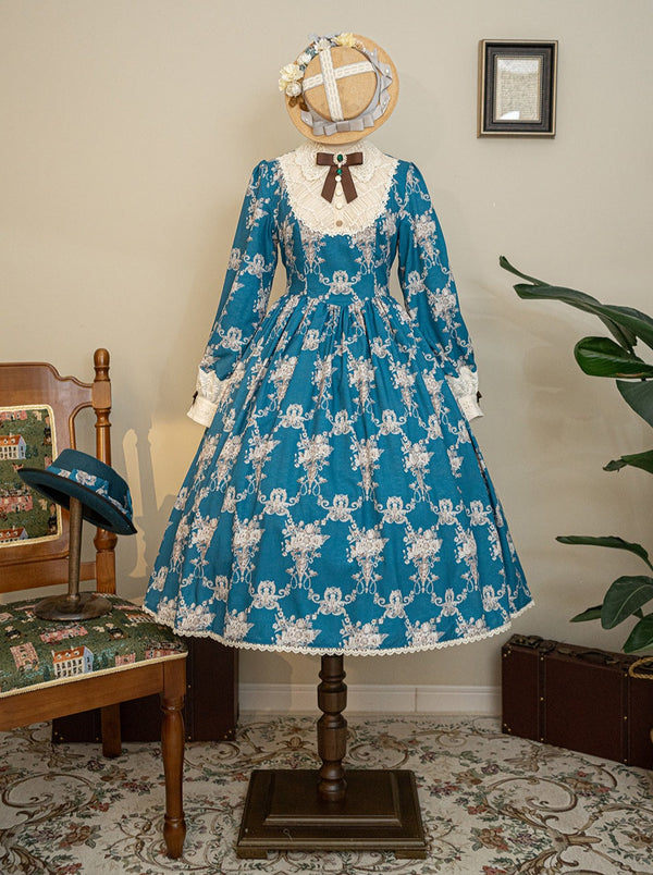 アンティークフラワーウォールロリータエレガントレトロケーキペンダントドレス【予約商品】