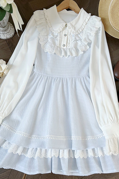 Doll Ruffle Collar Pastel Dress